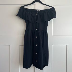 ASOS black small off shoulder mini dress size US 6